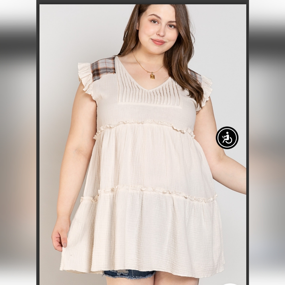 #083 Sale! Last one POL Very Cute Plus Size Top - Picture 3 of 4